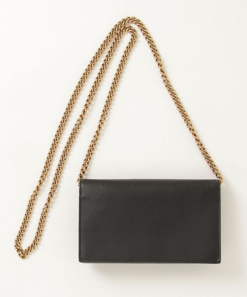 GUCCI（グッチ） パールスカラップ ウォレットバッグ 財布 - ブラック 