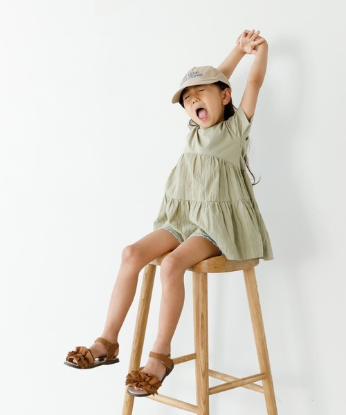 「MAKE YOUR DAY」 「KIDS」半袖チュニック 140 オフホワイト キッズ_画像4