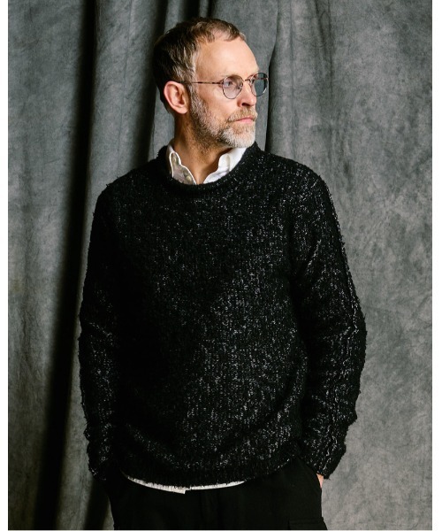 セーター ニット fancy yarn crew-neck knit メンズの画像