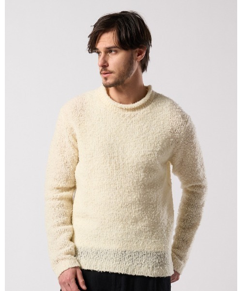 セーター ニット fancy yarn crew-neck knit メンズの画像