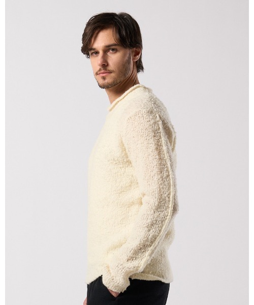セーター ニット fancy yarn crew-neck knit メンズの画像