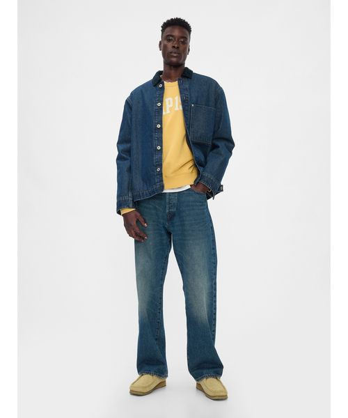 「GAP」 スウェットカットソー X-SMALL ブルー メンズ_画像3