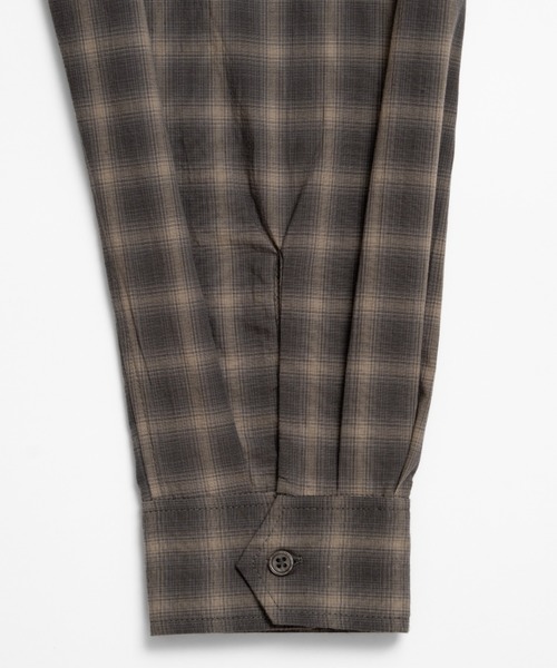 soerte シャツ Faded Plaid Open Collar Shirt / レトロチェック