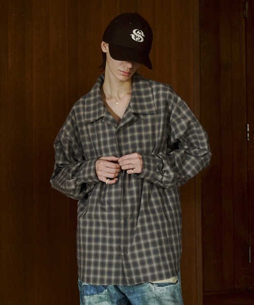 K*K様 【soerte】レトロチェックオープンカラーシャツ soerte シャツ Faded Plaid Open Collar Shirt / レトロチェック
