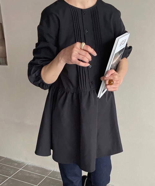 「FILLOU」 長袖ブラウス MEDIUM ブラック レディース_画像2
