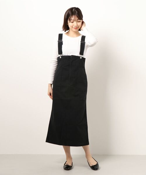「N.(N. Natural Beauty Basic)」 サロペットスカート MEDIUM インディゴブルー レディース_画像3