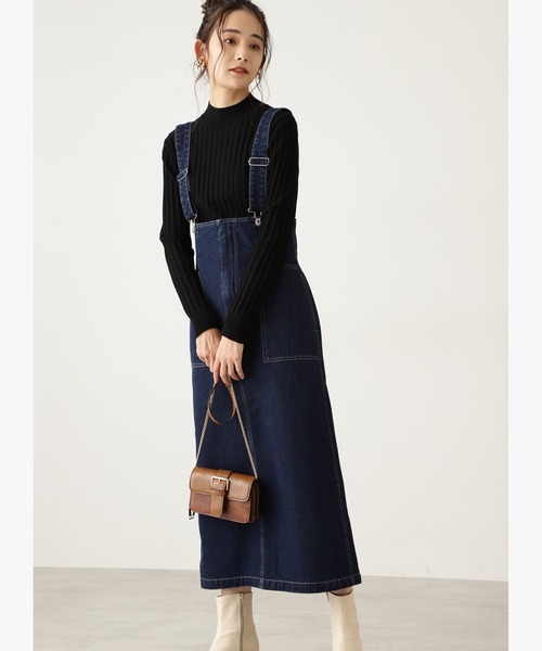 「N.(N. Natural Beauty Basic)」 サロペットスカート MEDIUM インディゴブルー レディース_画像5