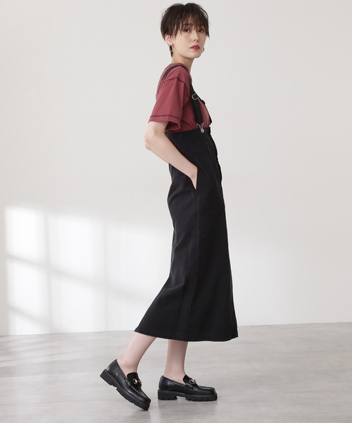 「N.(N. Natural Beauty Basic)」 サロペットスカート MEDIUM インディゴブルー レディース_画像7