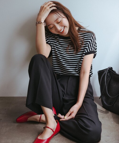 「UNFILO」 半袖ニット X-LARGE レッド レディース_画像4
