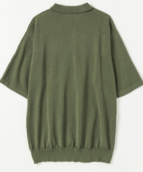 「NAVY」 半袖ポロシャツ X-LARGE カーキ メンズ_画像8