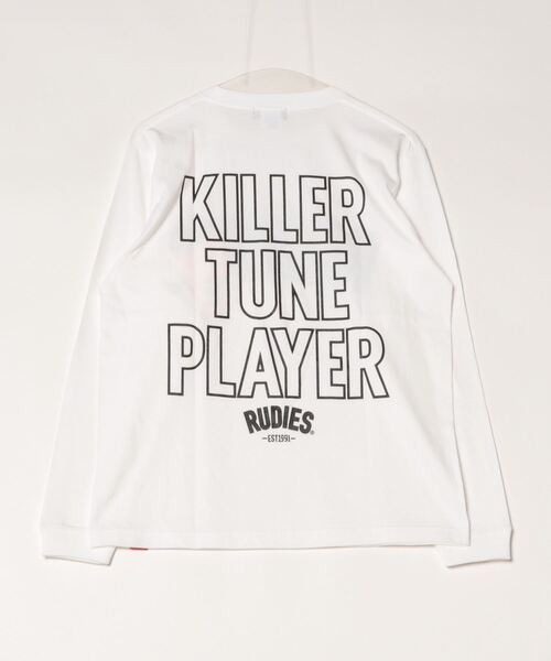「RUDIE'S」 長袖Tシャツ L ホワイト メンズ_画像2