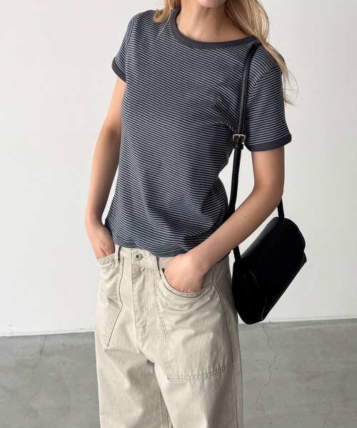 「CANAL JEAN」 「Lakey Park」半袖Tシャツ ONE SIZE ベージュ レディース_画像2