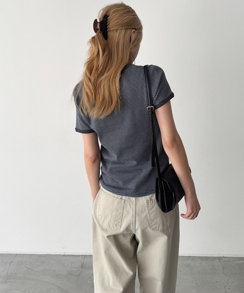 「CANAL JEAN」 「Lakey Park」半袖Tシャツ ONE SIZE ベージュ レディース_画像3