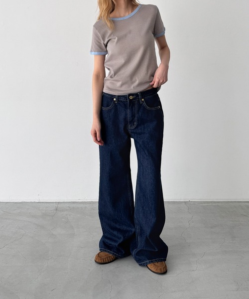 「CANAL JEAN」 「Lakey Park」半袖Tシャツ ONE SIZE ベージュ レディース_画像7