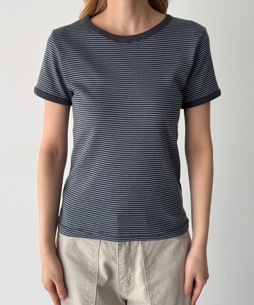 「CANAL JEAN」 「Lakey Park」半袖Tシャツ ONE SIZE ベージュ レディース_画像8