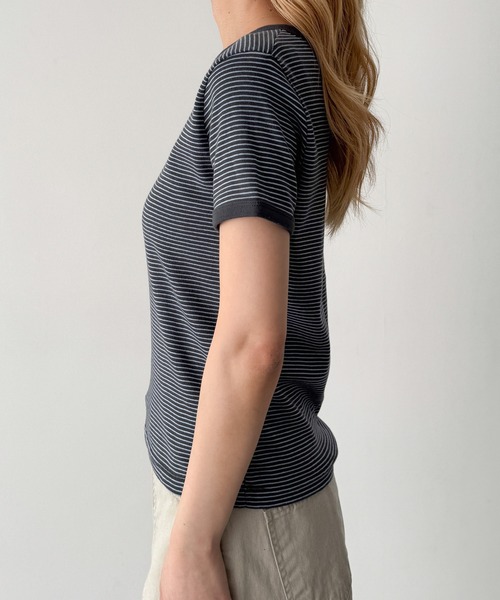 「CANAL JEAN」 「Lakey Park」半袖Tシャツ ONE SIZE ベージュ レディース_画像9
