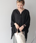 ブラウス シャツ 夏 「接触冷感」Vネックポン...の詳細画像4