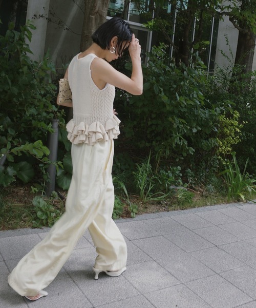 Ameri（アメリ） ニット セーター MILT RUFFLE KNIT TOP レディース