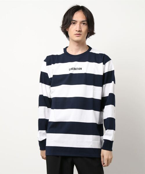 NO WAY tシャツ /先染めボーダー長袖Tシャツ/ メンズ レディース
