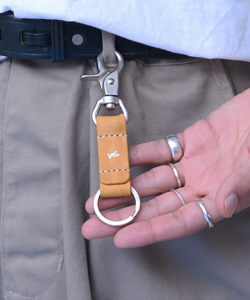 PR01. キーホルダー wfw keychain イタリアンレザー キーチェーン