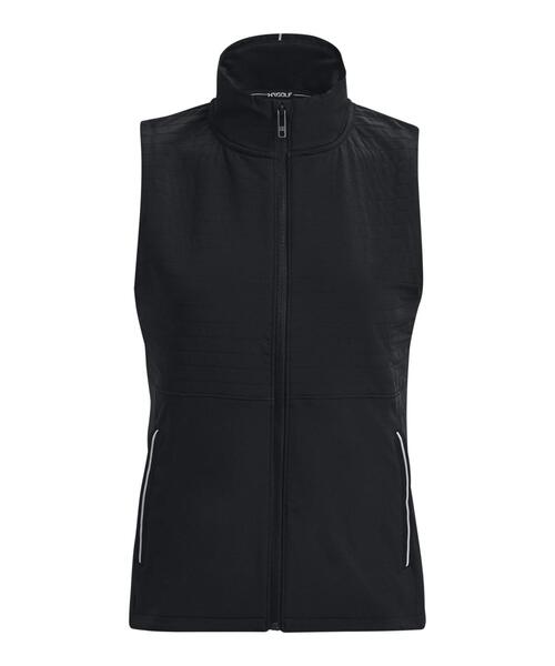 新品　アンダーアーマー　ゴルフ　レディース　黒　ベスト UNDER ARMOUR ベスト ジレ UAストーム レボ ベスト（ゴルフ