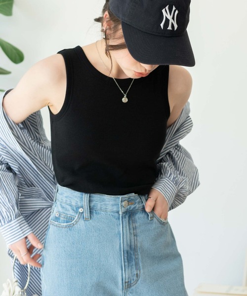 WEGO（ウィゴー） タンクトップ WEGO/カップインリブタンクトップ