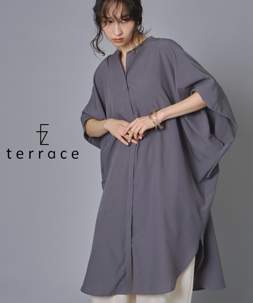 terrace ワンピース 半袖 ドレープポンチョシャツ : ZOZOTOWN Yahoo!店