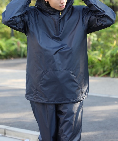 【 NAVY】フード付きアノラック　フード マウンテンパーカ カグール FORECAST マウンテンパーカー ウインドブレーカー 「FORECAST