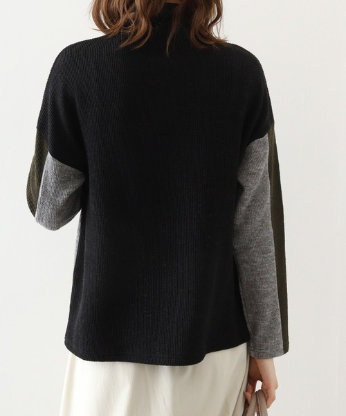 ニット セーター BRODIAEA 配色リブニット レディース ニット セーター BRODIAEA 配色リブニット レディース