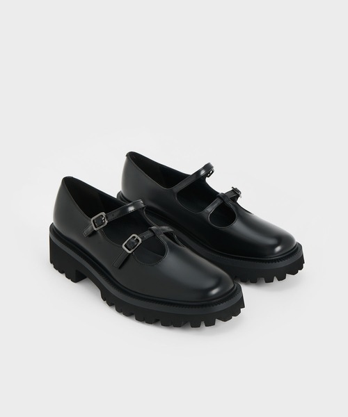 CHARLES ＆ KEITH パンプス ダブルストラップ ティーバーチャ