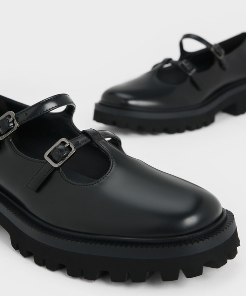 CHARLES ＆ KEITH パンプス ダブルストラップ ティーバーチャ