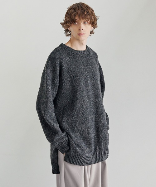 ブリーフィング　クルーネックニット　チャコール BRIEFING GOLF（ブリーフィングゴルフ） ブリーフィング ゴルフ クルー