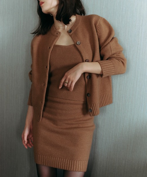 アニュアンス anuans ウールニットポロワンピース anuans（アニュアンス） ワンピース ウールレースポロニットワンピース