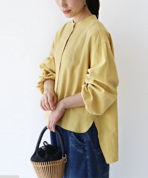 ブラウス シャツ 横姿美人シャツトップス レディース sanpo kuschel ブラウス シャツ 横姿美人シャツトップス