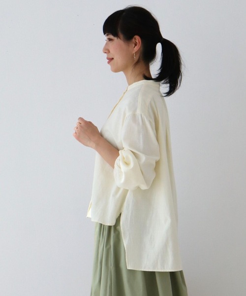 ブラウス シャツ 横姿美人シャツトップス レディース sanpo kuschel ブラウス シャツ 横姿美人シャツトップス