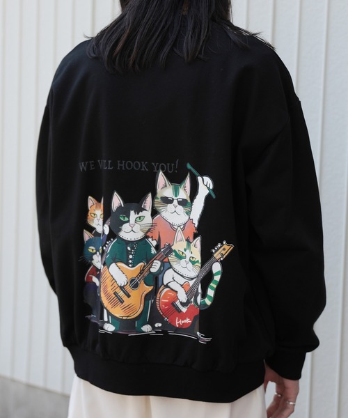 トレーナー スウェット 「Lemanism」LOVE CAT フロントプリント スウェット トレーナー レディース メンズ トレーナー スウェット 「Lemanism」LOVE CAT フロントプリント