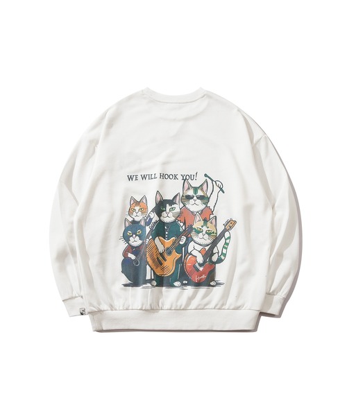トレーナー スウェット 「Lemanism」LOVE CAT フロントプリント スウェット トレーナー レディース メンズ トレーナー スウェット 「Lemanism」LOVE CAT フロントプリント