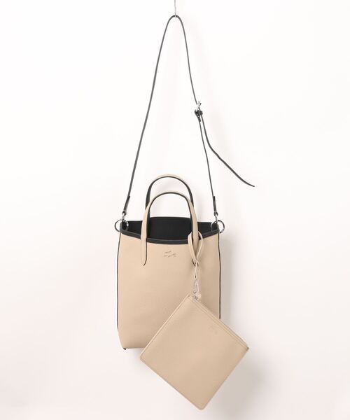 【関送無料】 Lacoste Anna トート ショルダーバッグ ポーチ付き LACOSTE トートバッグ 「LACOSTE」ANNA VERTICAL SHOPPING BAG