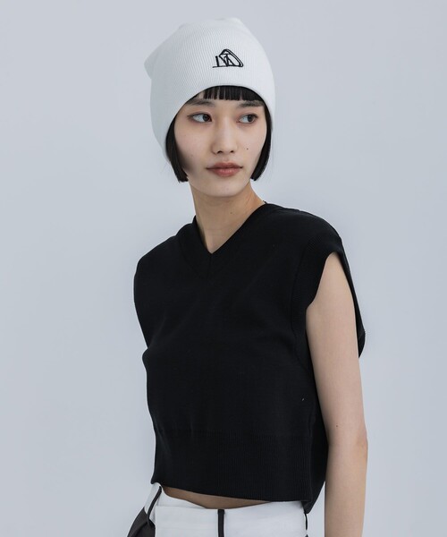 beautiful people Studious ニットキャップ beautiful people (ビューティフルピープル) no seam rib knit