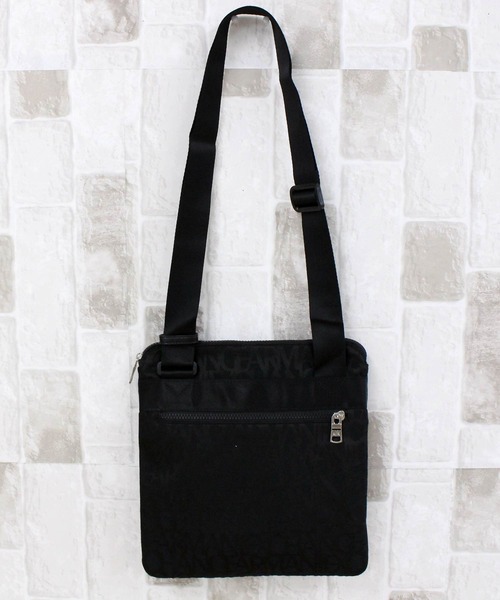 A|X ARMANI EXCHANGE ロゴ ショルダーバッグ 黒 サコッシュ ARMANI EXCHANGE ショルダーバッグ AX オールオーバーロゴ