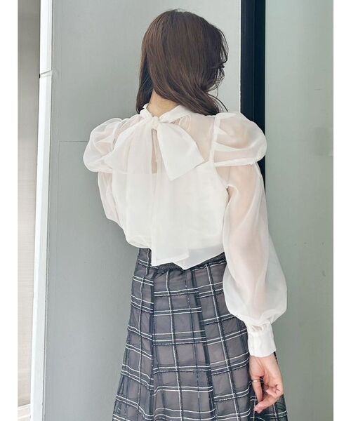 【美品】マーキュリーデュオ♡ブラウス シャツ パワショルリボンブラウス MERCURYDUO ブラウス シャツ パワショルリボンブラウス