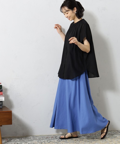 bul bul ノースリーブ　ブラック　フリーサイズ　美品 ブラウス シャツ ボイルノースリーブブラウス レディース