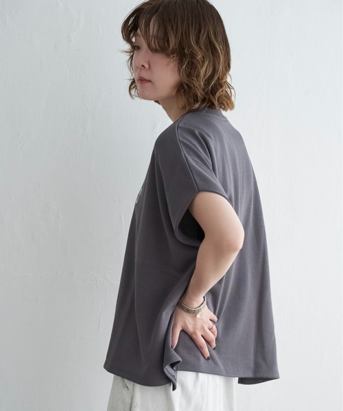 MAISON LABICHE ■ ② 24070910003610 embroidery TEE フレンチスリーブ レディース グレー S MAISON LABICHE/メゾン ラビッシュ】embroidery TEE フレンチスリーブ