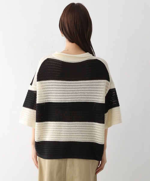 LEPSIM ニット セーター 7ゲージラガーメッシュプルオーバー 123532  