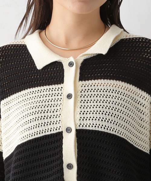 LEPSIM ニット セーター 7ゲージラガーメッシュプルオーバー 123532  