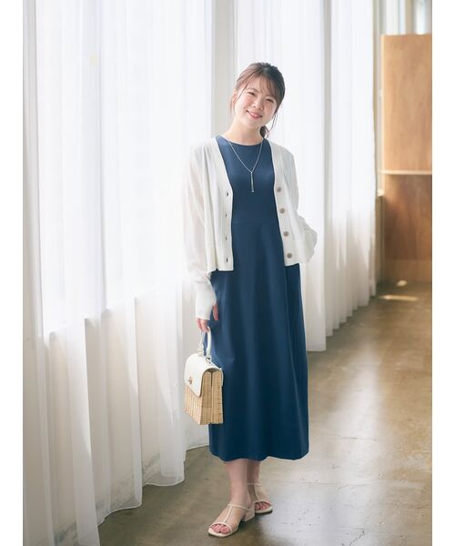 カーディガン Vネックサマーニットカーディガン「低身長・小柄女性」 レディース カーディガン Vネックサマーニットカーディガン「低身長・小柄