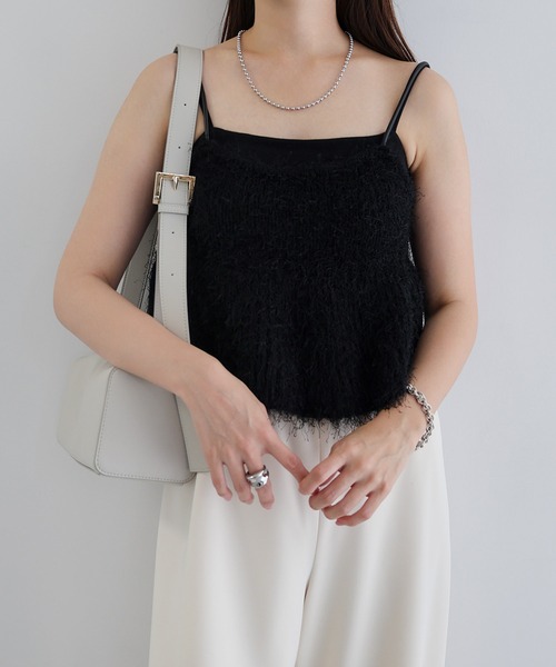 IENA イエナ　ペプラムニットビスチェ セール】ペプラムニット ビスチェ（キャミソール）｜IENA
