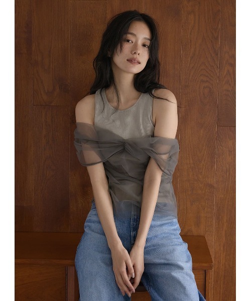 COEL tシャツ チュールドッキングカットソー レディース : ZOZOTOWN 