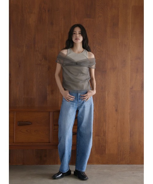 COEL（コエル） tシャツ チュールドッキングカットソー レディース