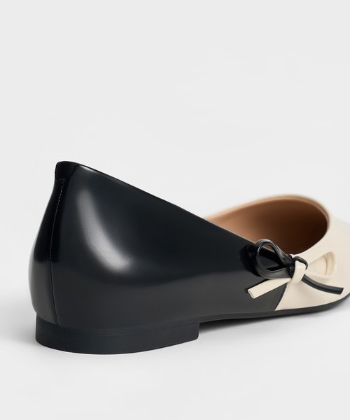 ボニー バレエ フラットパンプス CHARLES ＆ KEITH（チャールズ&キース） バレエシューズ パンプス ボウ